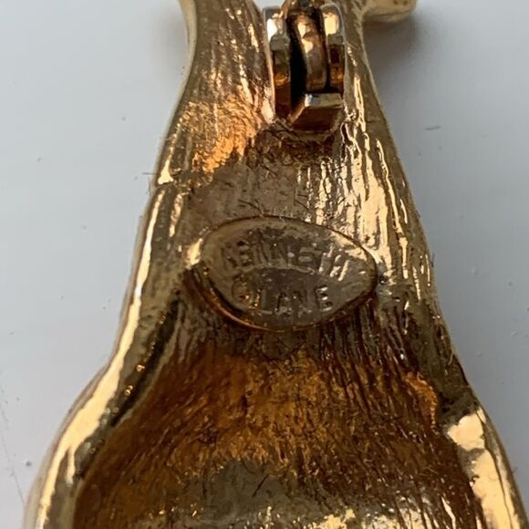 Vintage KJL Kenneth Lane - 2 Pairs of Earrings & Bonus Snail Brooch Pin - 70s 80 - Picture 7 of 9